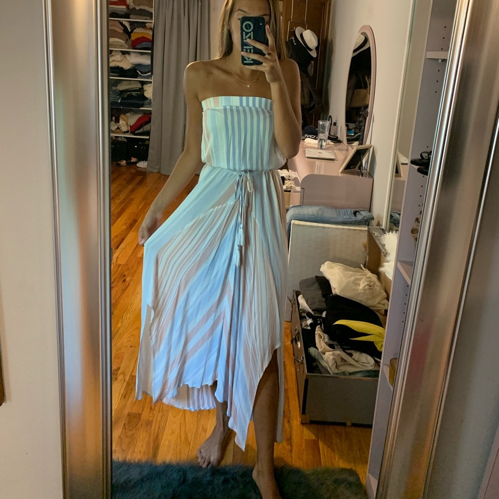 Striped pastel color dress